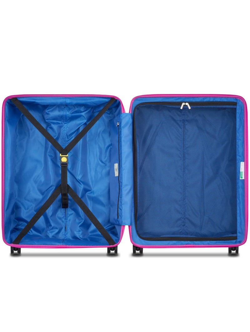 UNITED COLORS OF BENETTON Fabrica 70 Cm 4 Double Wheeled Non-Expandable Check-In Luggage Trolley Case - Blue - Image 3
